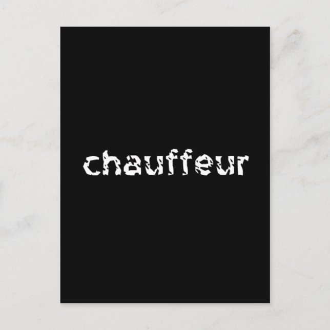 Chauffeur Postkarte (Vorderseite)