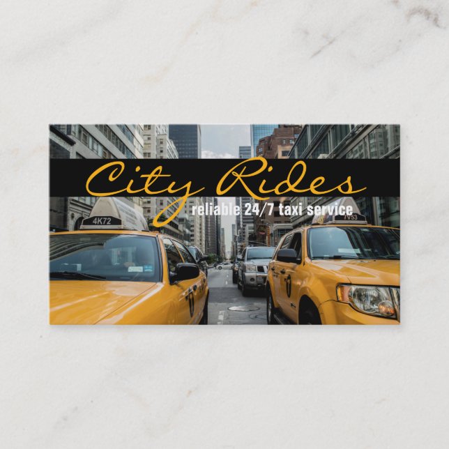 Chauffeur Taxi Fahrer Geschäft Visitenkarte (Vorderseite)