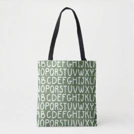 Chaulkoard-Alphabet drucken auf der ganzen Tasche