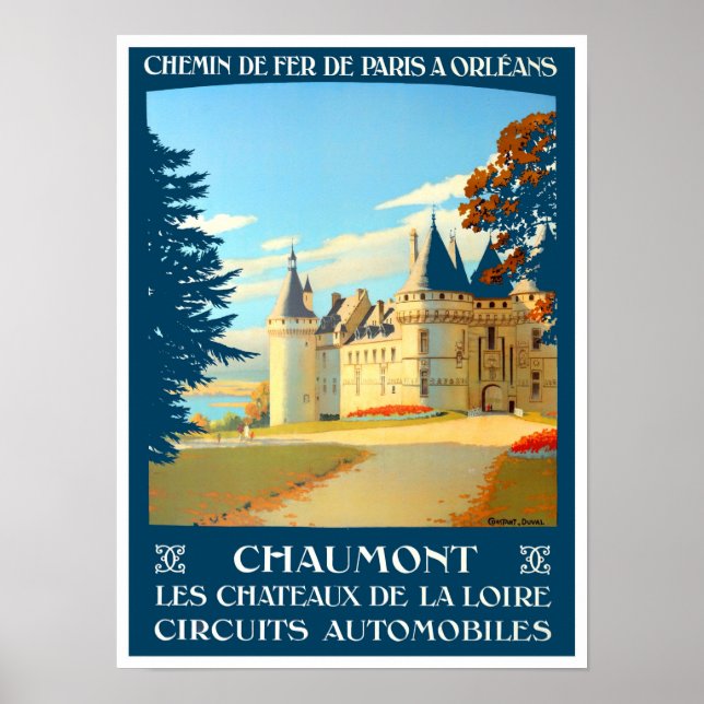 Chaumont France Vintage Reise Poster (Vorne)