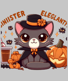 Chausie Cat a Playful Blend Kawaii & Halloween Hoodie