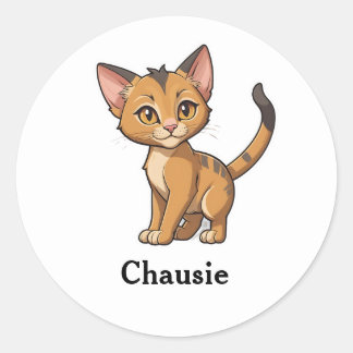 Chausie Runder Aufkleber