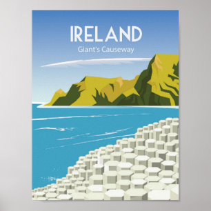 Chaussée du géant d'Irlande Affiche de voyage
