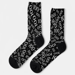 Chaussette 100e anniversaire Black Random Number Chaussettes 