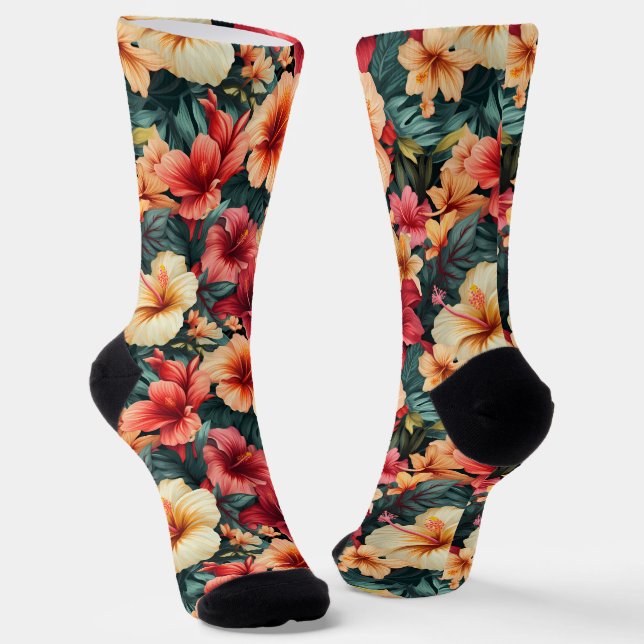Chaussette #13 Chaussettes d'équipage à motifs floraux (Angulaire)