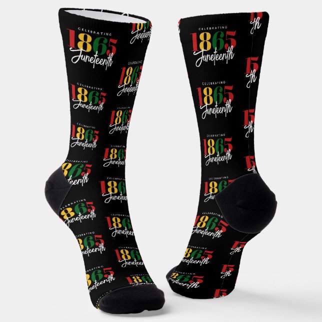 Chaussette 1865 Liberté Célébration de l'histoire noire (Angulaire)