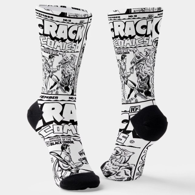 Chaussette 1940's CRACK Comics Socks (Angulaire)