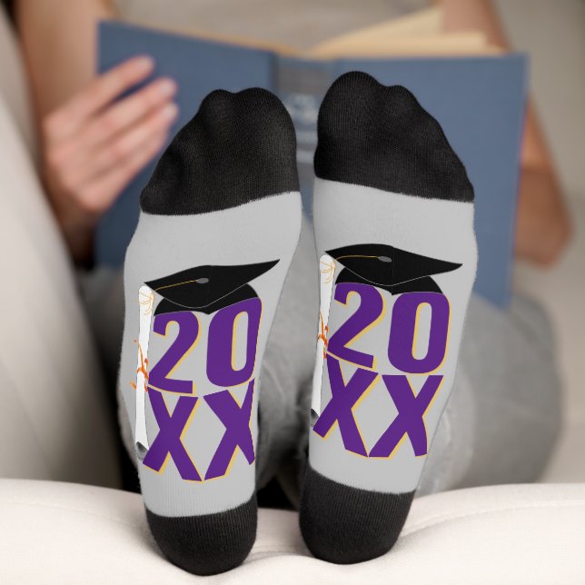 Chaussette 20XX Casquette et diplôme (Fond)