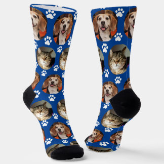 Chaussette 2 Empreintes de pattes photo animal de compagnie B