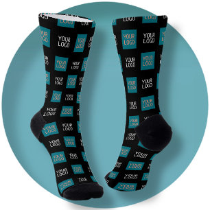 Chaussette 2 Logos, Logos Répétitifs Simples   Chaussettes No