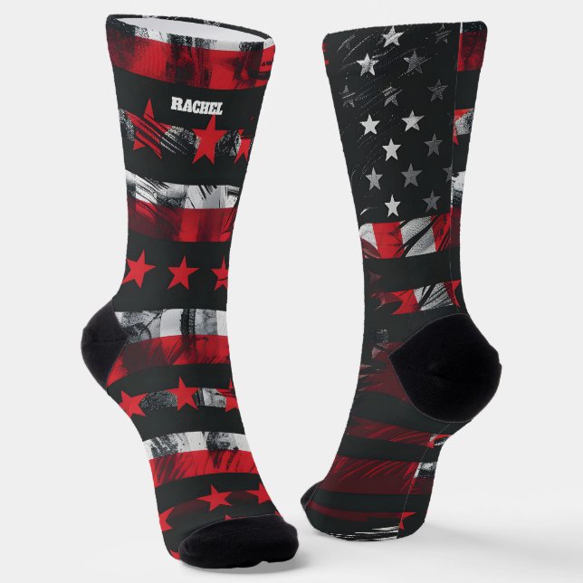 Chaussette 4 juillet Chaussettes rouges et bleues (Angulaire)