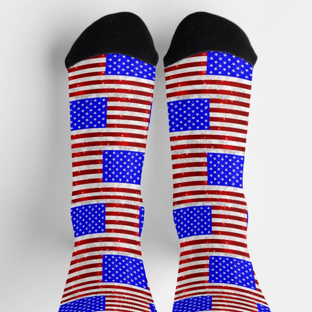 Chaussette 4 juillet Fête - Drapeau américain (Haut)