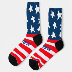 Chaussette 4 juillet jour de l'indépendance ajouter nom texte