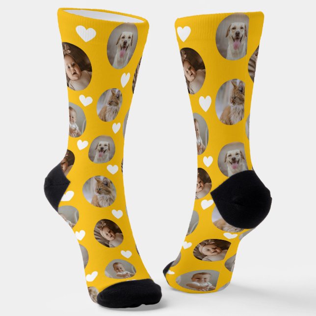 Chaussette 4 Photo Collage Template Make Your Own Fun (Angulaire)