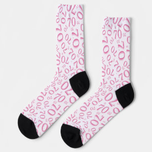 Chaussette 70e anniversaire Pink Random Numéro Motif