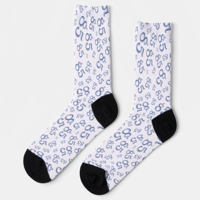 Chaussette 85e anniversaire Motif du numéro bleu aléatoire (Gauche)