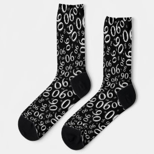 Chaussette 90e anniversaire Noir/Blanc Random Numéro Motif 90