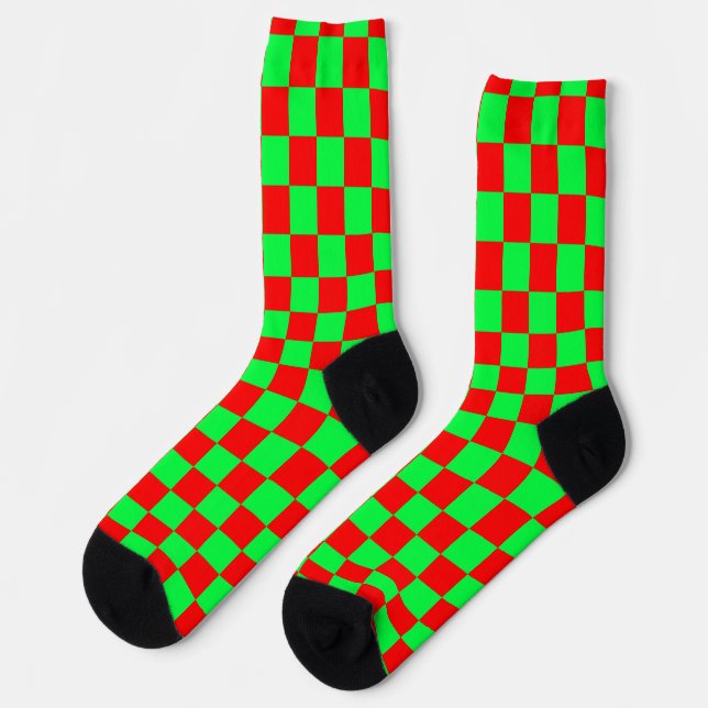 Chaussette à damiers Chaussettes d'équipage (Gauche)
