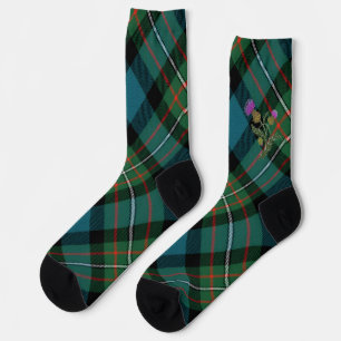 chaussette à tartan de clan avec thistle Crew