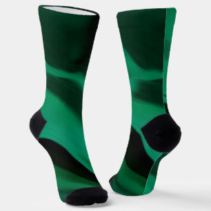 Chaussette Abstrait vert émeraude foncé