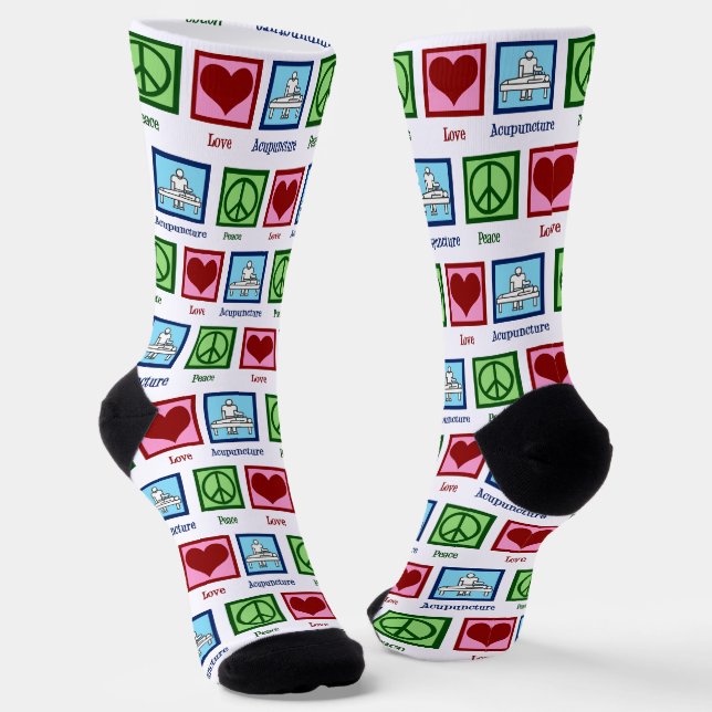 Chaussette Acupuncture de Paix Acupuncturiste mignon (Angulaire)