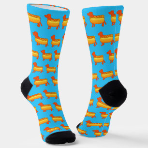 Chaussette Adorable Dachshund Hot Dog