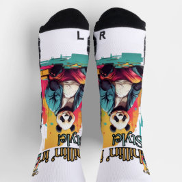 Chaussette Adorable Panda assis | Impression d'art dynamique