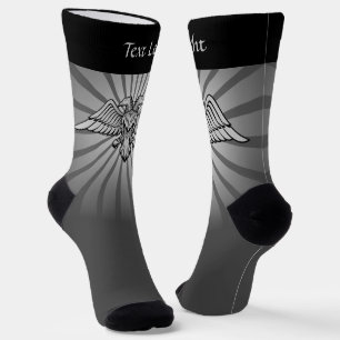 Chaussette Aigle gris avec deux chaussettes à deux têtes