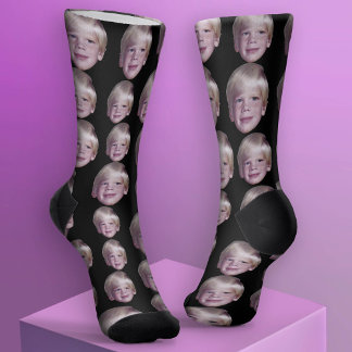 Chaussette Ajouter 1 photo de la tête flottante - Motif aléat
