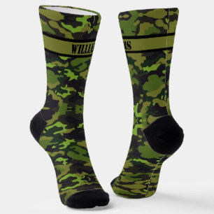 Chaussette Ajouter le nom Camouflage Vert Brown