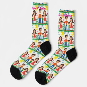 Chaussette Ajouter l'oeuvre de votre enfant à cette oeuvre
