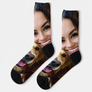 Chaussette Ajouter une photo de Retriever doré Personnaliser