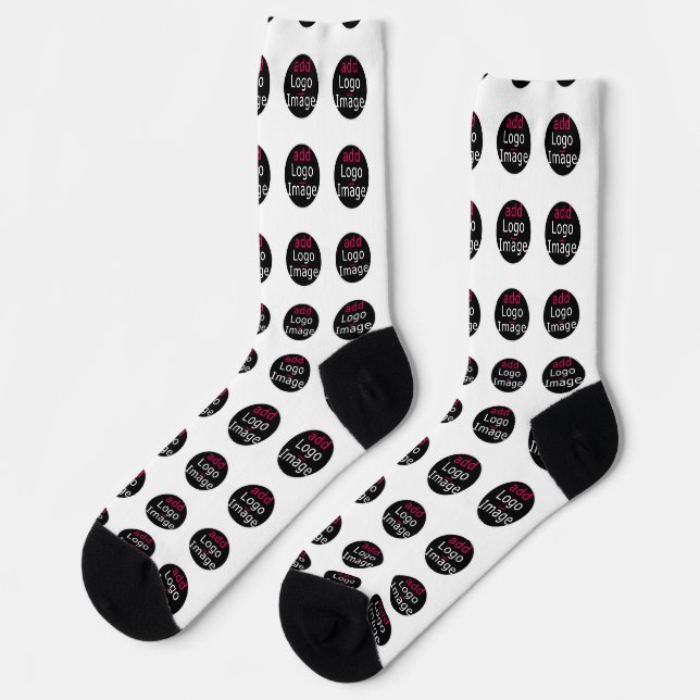 Chaussette Ajouter Votre Logo Business Chic promotionnel Blan (Gauche)