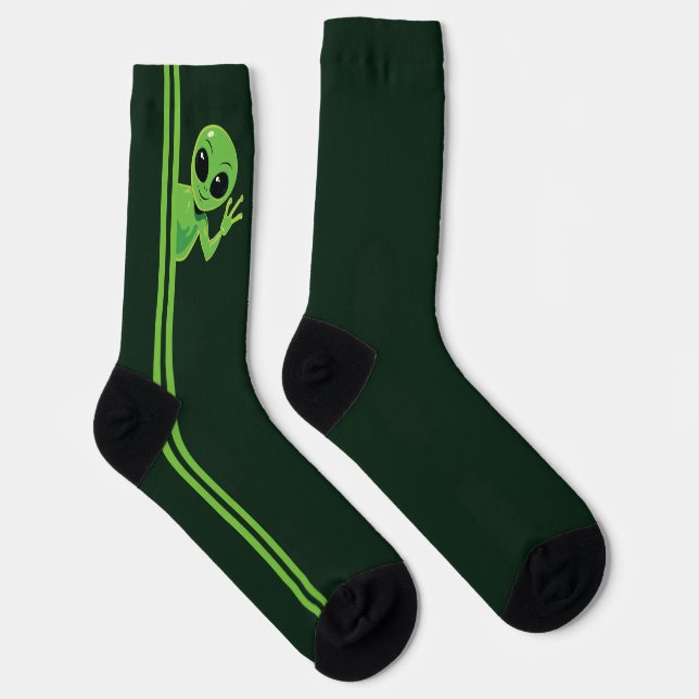Chaussette Alien Amical qui fait Coucou et Cache-Cache Mignon (Droite)