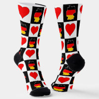 Allemagne Motif de coeur Allemand National Drapeau