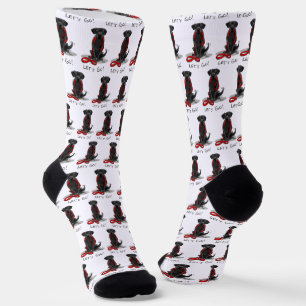 Chaussette Allons-y ! Black Labrador Retriever - mignon chien