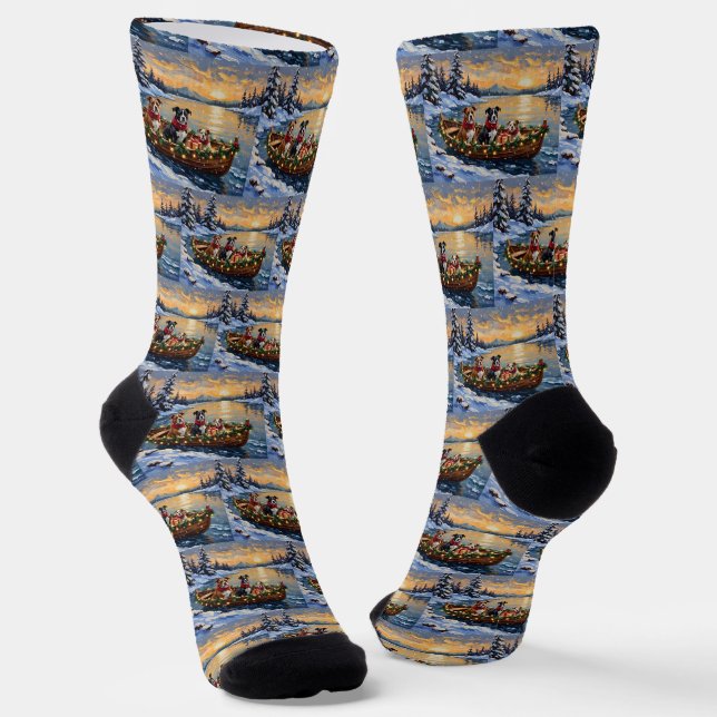 Chaussette American Staffordshire Terrier Christmas Boat (Angulaire)