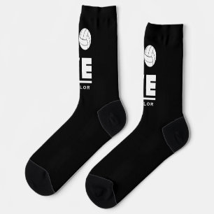 Chaussette Amour Et Vie Volleyball Sport Ventilateur Nom Pers
