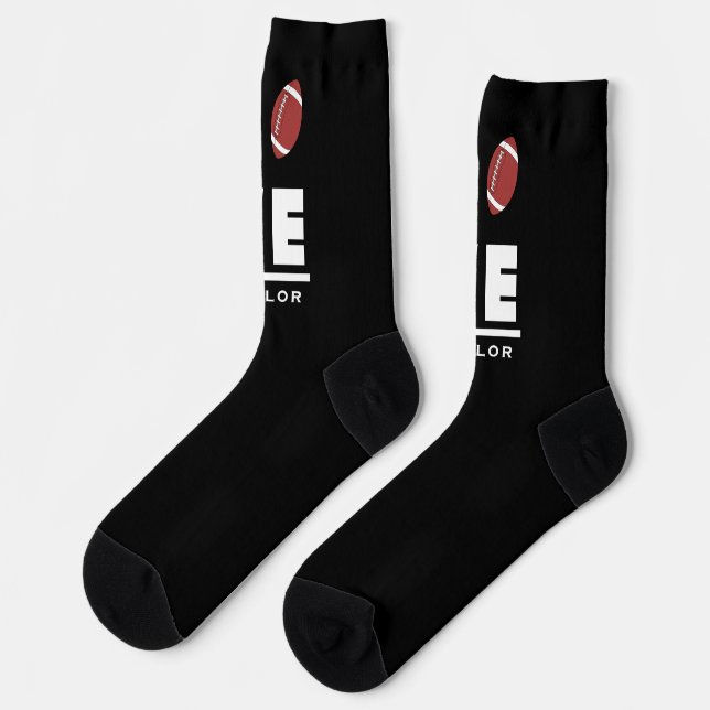 Chaussette Amour Et Vivre Américain Fan De Football (Gauche)