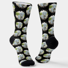 Chaussette Amoureux de les chiens mignons Motif photo personn