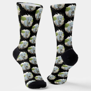 Chaussette Amoureux de les chiens mignons Motif photo personn