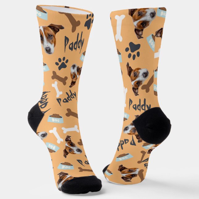 Chaussette Amusant et drôle Mon Chien visage sur les chausset (Angulaire)