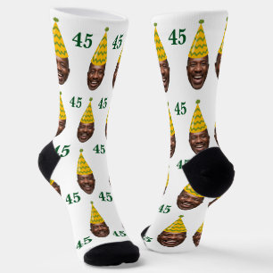 Chaussette Amusant Visage d'anniversaire personnalisé avec Ca