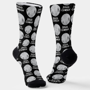 Chaussette Amusante Boule Disco Cowboy Disco Célibataire