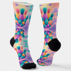 Chaussette Ananas coloré