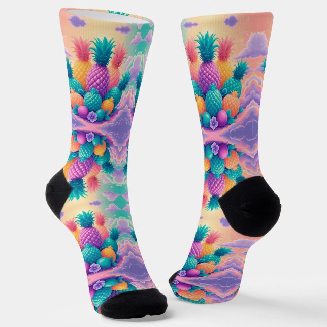 Chaussette Ananas coloré (Angulaire)