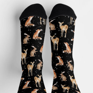Chaussette Animaux hivernaux neigeux Chaussettes de chevreuil