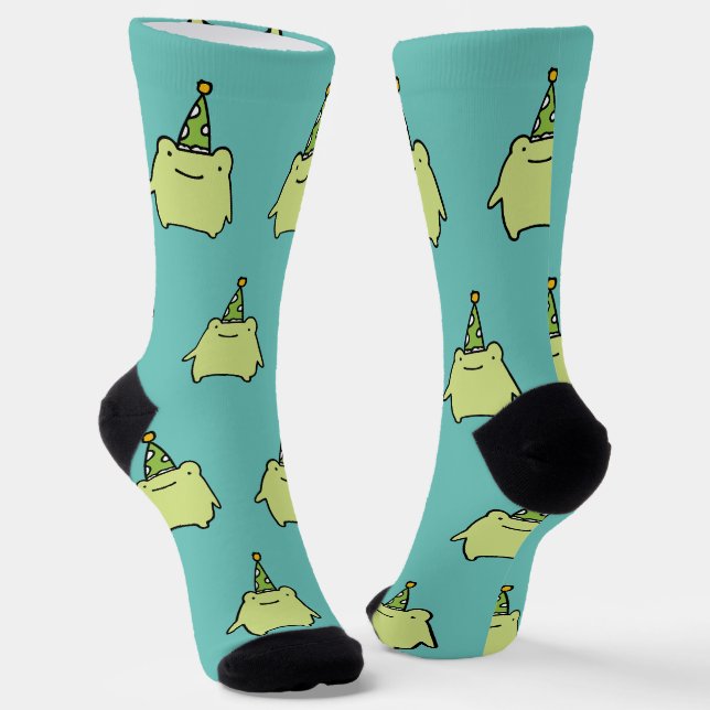 Chaussette Anniversaire Kawaii Grenouille verte - Motif de fê (Angulaire)
