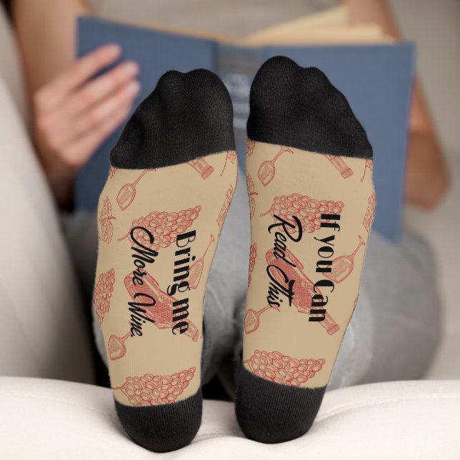 Chaussette Apportez-Moi Plus De Chaussettes D'Équipage Vin (Fond)