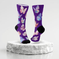 Aquarelle colorée Papillon Motif pourpre